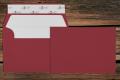 [16409272] Briefhüllen mit Seidenfutter C6 114x162 mm Haftklebend Rosso gerippt 100 g/qm